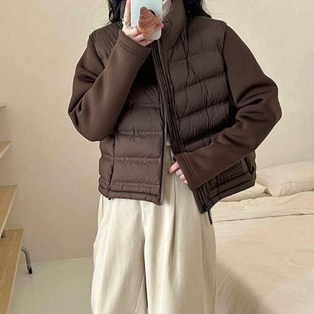 점퍼 4색 겨울 일체형 집업 아우터 여성 패딩집업 조끼