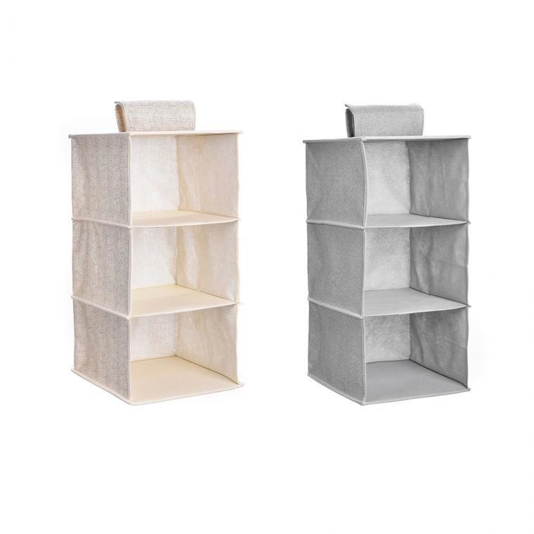 옷장 행거 걸이형 의류 3단 속옷 부직포 정리함 수납선반 보관 셔츠 바지 정리