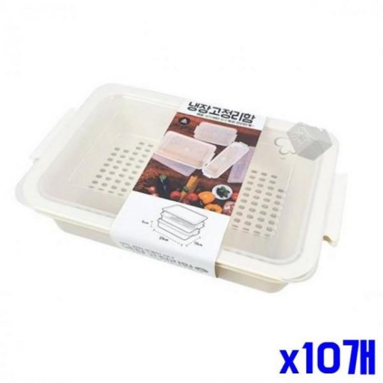 화이트 냉장고 정리 수납함 소 x10개 냉장고정리함