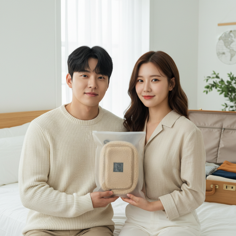 28X40 여행용 옷 정리 지퍼백 대형 세로형 반투명 수납 파우치 의류 보관팩 짐정리