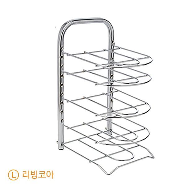 [도매포유]리빙코아 사각 후라이팬 정리대 5단