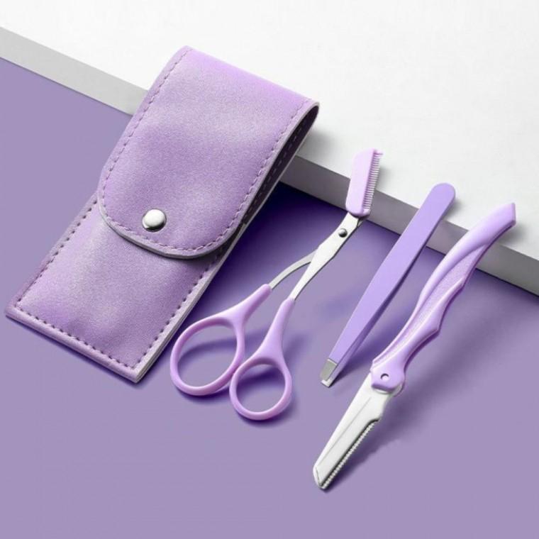 눈썹 정리도구 3종 세트 숱 가위 트위저 칼 포함 남녀공용 뷰티 초보자 관리 키트