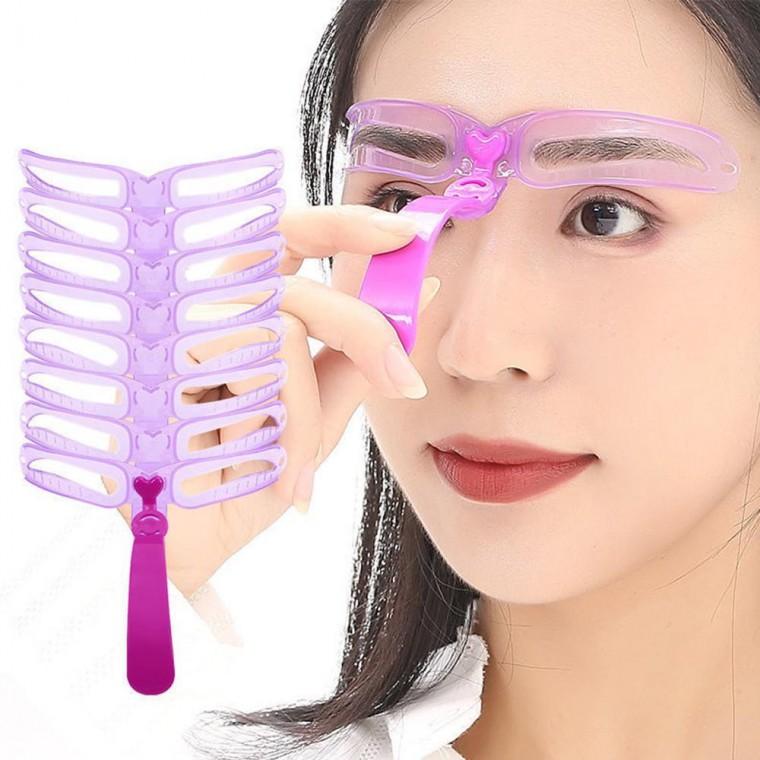 눈썹 가이드 틀 8종 세트 그리기 정리 도구 초보용 라인 잡기 메이크업 소품