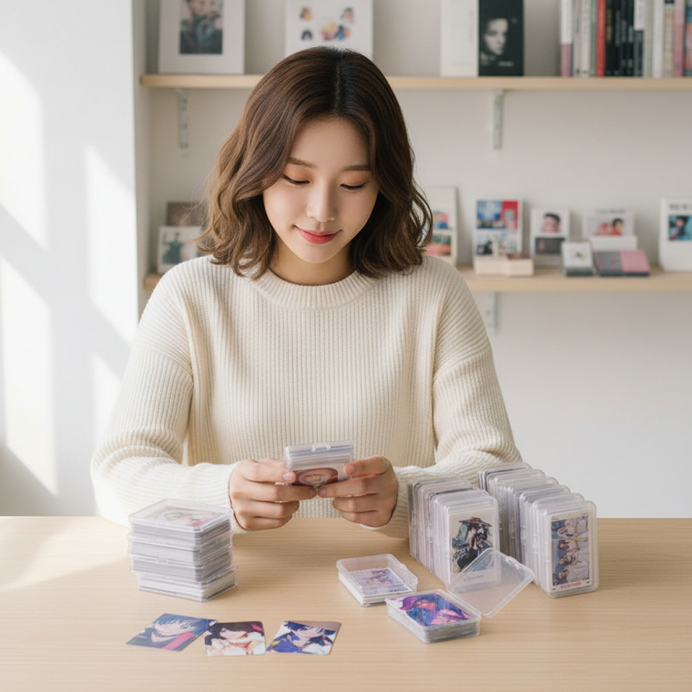 투명 포카 정리함 굿즈 인테리어 수납함