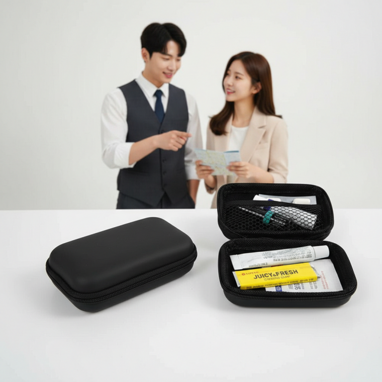 충격흡수 EVA 하드 케이스 소형 파우치 이어폰 보조배터리 수납 가방 정리함