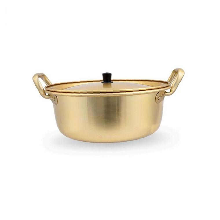 찌개포트 업소용 깔끔정리 국산 노란 양은 22cm