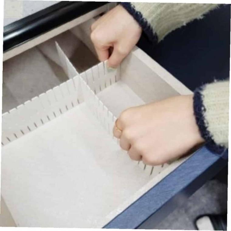 서랍장 칸막이 화이트 중형 4P 옷장서랍정리 수납칸막이 서랍칸막이