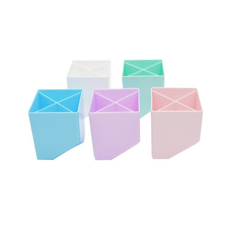 4칸 사각 수납 플라스틱 펜통 정리 펜꽂이 연필꽂이 필통 데스크용품