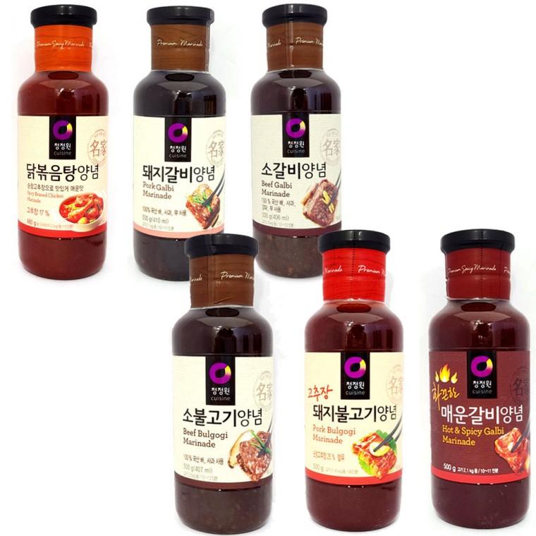 청정원 불고기양념 갈비양념 닭볶음탕양념 고추장 불고기 돼지갈비 소갈비 양념