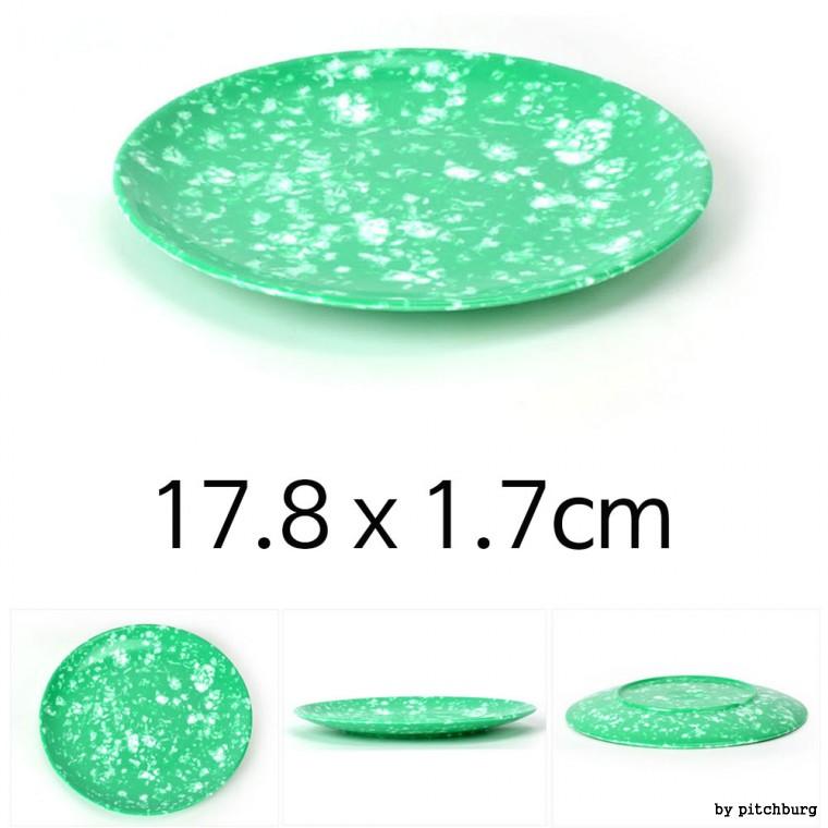 포장마차 안주접시 멜라민 그릇 원형접시 17.8x1.7cm 1p