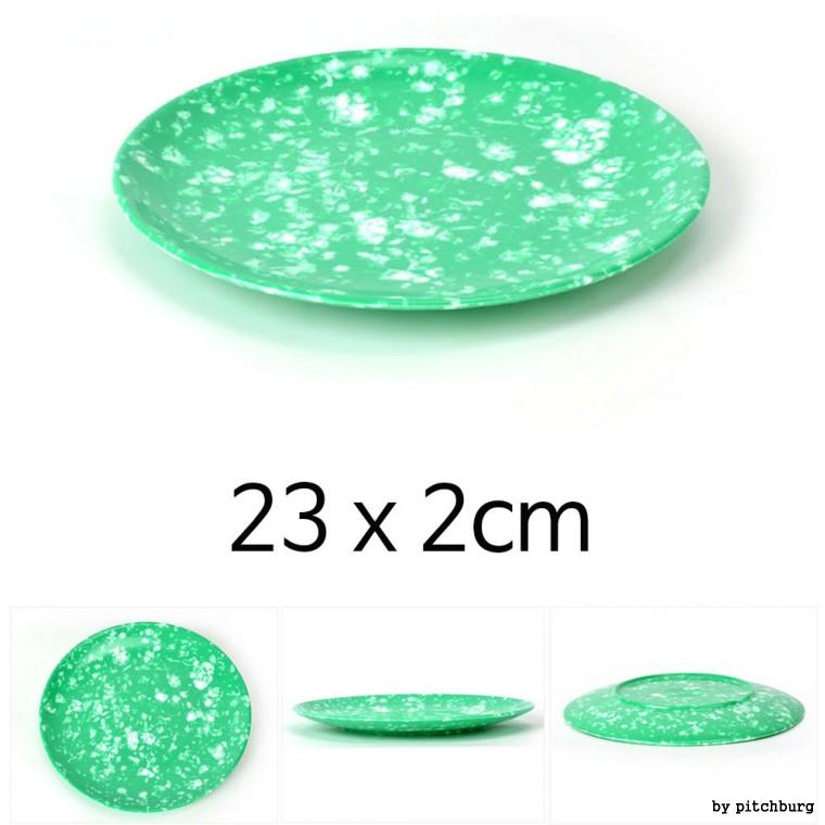 포장마차 안주접시 멜라민 그릇 원형접시 23x2cm 1p