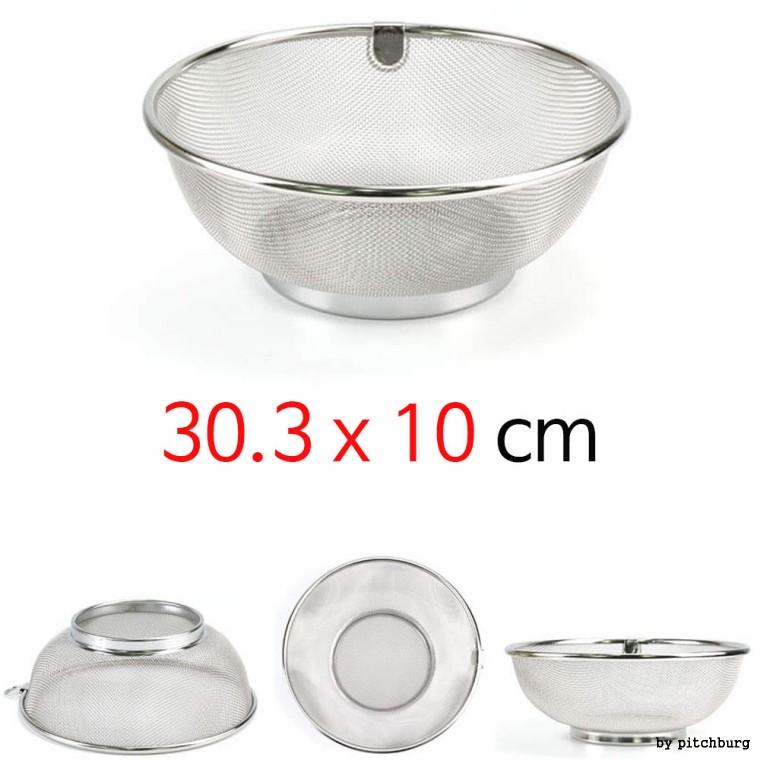 STL 원형 스텐 채반 채망 물빠짐 야채바구니 소쿠리 30.3x10cm 1p