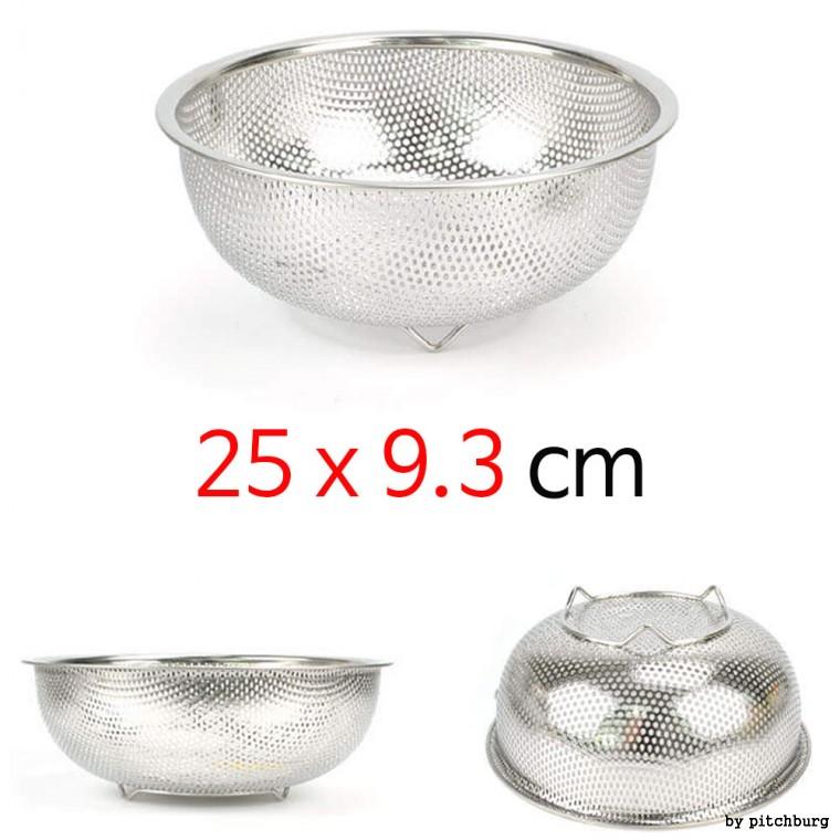 STL 원형 스텐 채망 채반 물빠짐 야채바구니 소쿠리 4호 25x9.3cm 1p