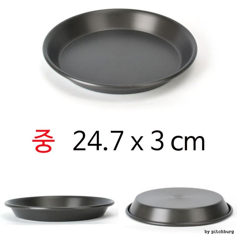 튼튼한 경질 피자팬 파이팬 중 24.7x3cm 1p