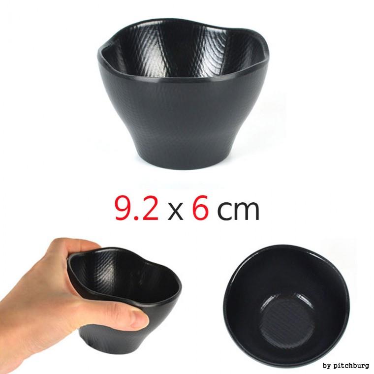 MLN 블랙 멜라민 일식 죽그릇 9.2x6cm 1p