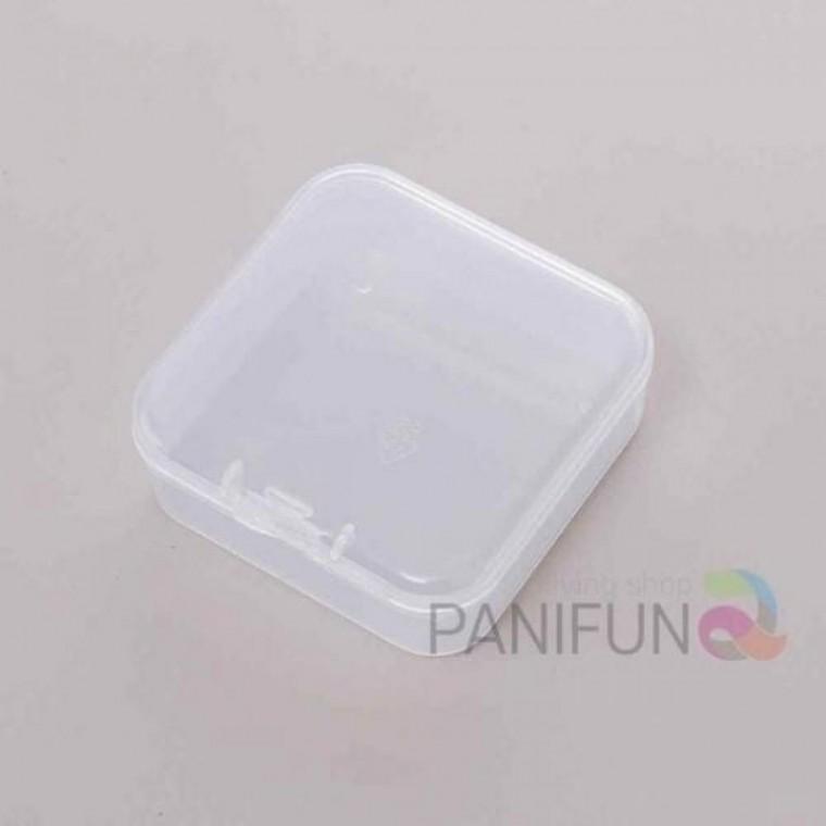 투명 플라스틱 미니케이스 7.5x7.5 잡동사니정리 정리함 책상정리함 책상수납함 미니수납함