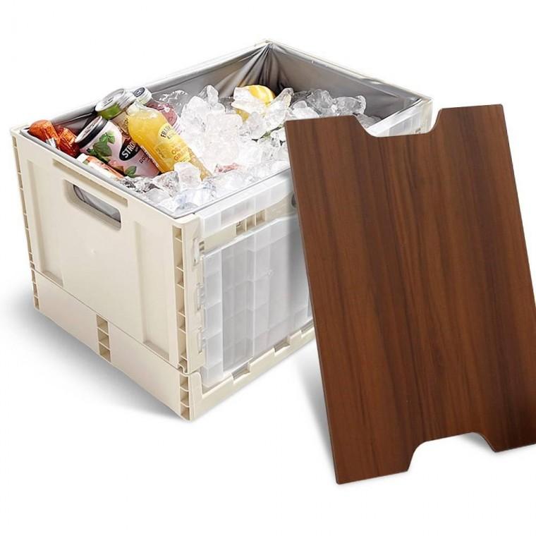 캠핑박스 상판 폴딩 63L 다용도수납함 방수팩세트