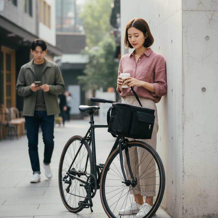 자전거 핸들바 가방 생활방수 텀블러 거치대 수납 파우치