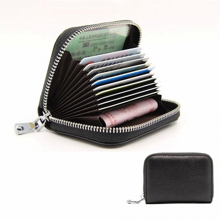 소가죽 수납 카드지갑 12칸 미니사이즈 대용량 명함