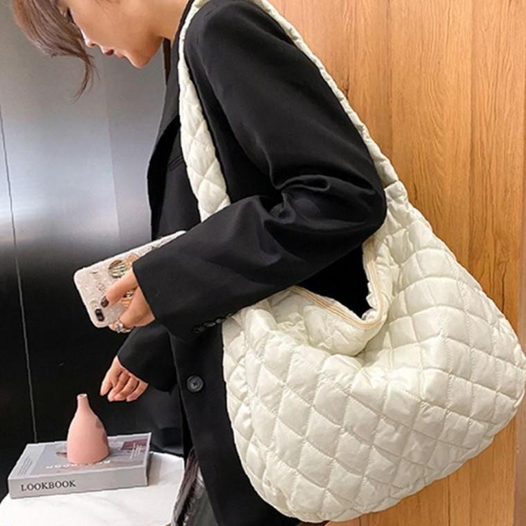 여성 패딩 데일리핏 퀄팅 숄더 포켓백 1P 데일리 크로스 수납