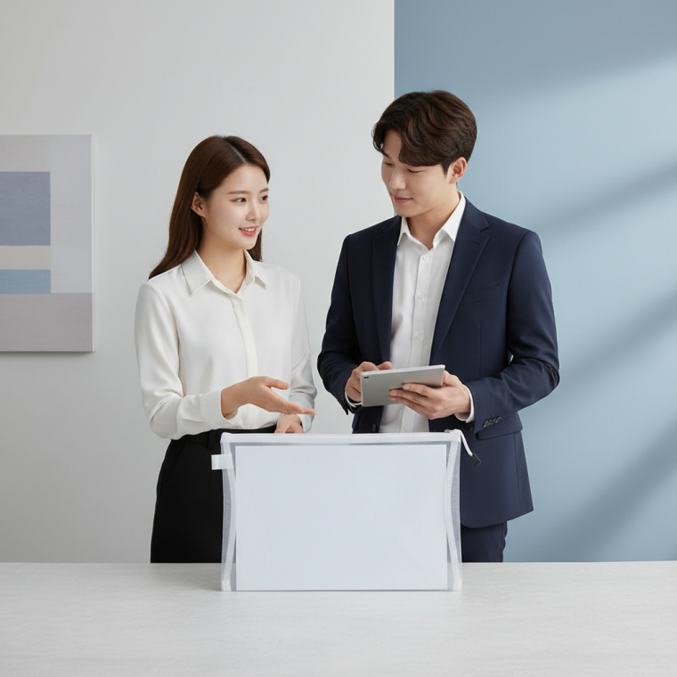 A4 메쉬 파우치 서류 가방 다용도 지퍼 수납 케이스 학원 필통 여행용 정리망