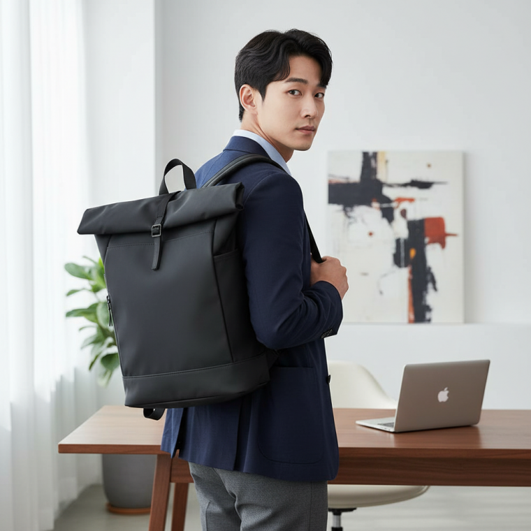 15인치 수납 가능한 남성용 백팩 대학생 직장인 출퇴근용 가방 데일리 책가방 다용도 여행용 배낭