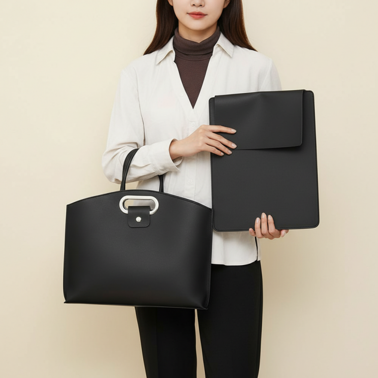 여성 직장인 토트백 서류가방 대학생 데일리 숄더백 수납 파우치 사무용 가방