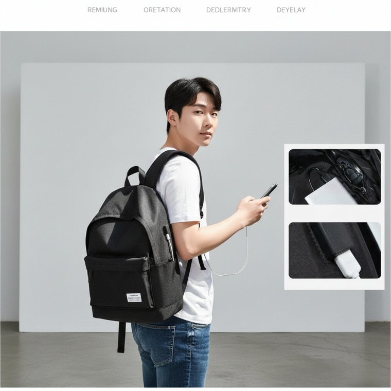 남자 백팩 가방 직장인 출퇴근용 대학생 데일리 운동용 다용도 수납 숄더백