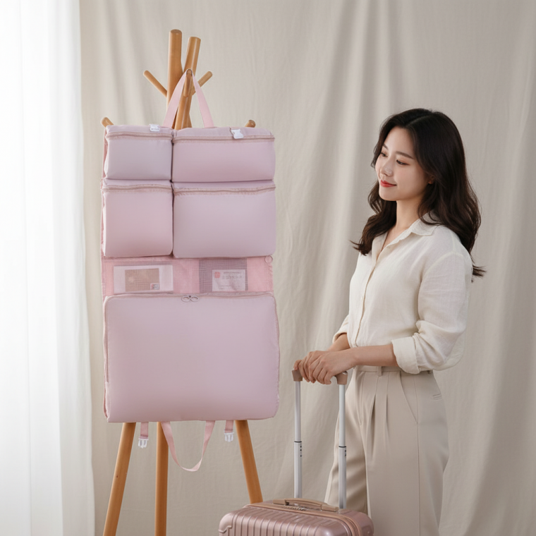 여행용 트래블 파우치 캐리어 내부 정리 가방 옷 소품 수납 여행 준비물 여행가방 속 정리함
