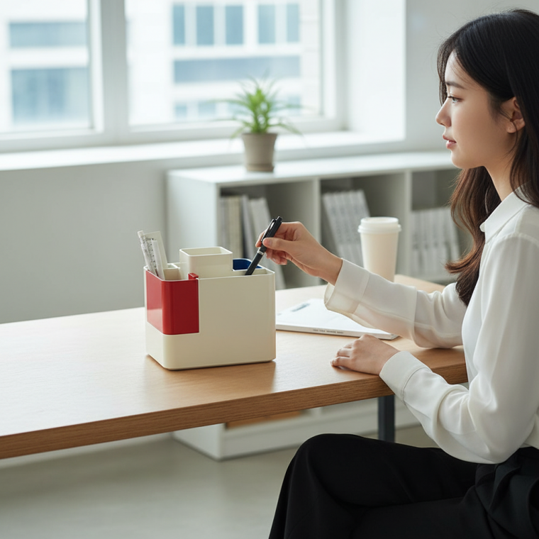 데스크테리어 정리 트레이 수납함