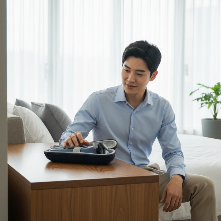 전기면도기 하드 파우치 휴대용 보관 케이스 여행용 수납 가방 면도기 거치대