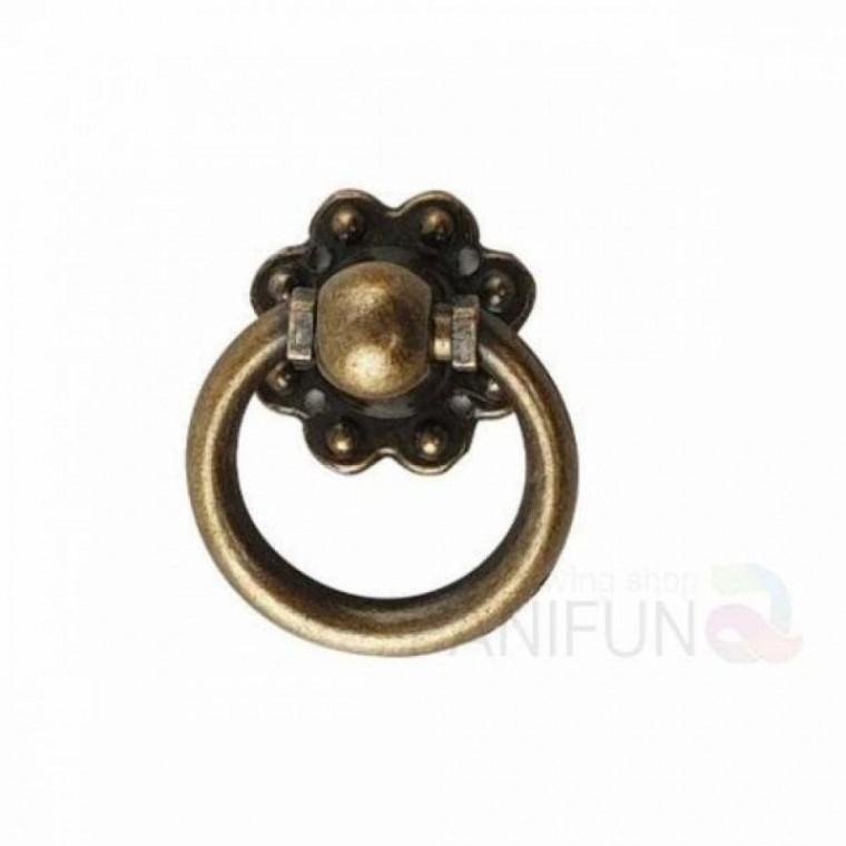 꽃링 엔틱 서랍손잡이 소 30mm 수납장손잡이 장농손잡이 예쁜문손잡이 주방손잡이 붙박이손잡이