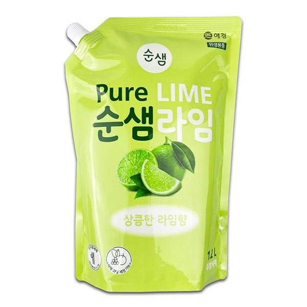 애경 순샘 상큼한 라임향 주방세제 리필 1.2리터 -TJ 주방세제 설거지 트리오 세척 주방용품