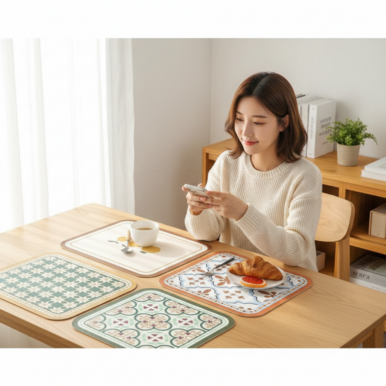 고급 가죽 식탁 오염 방지 테이블보 주방 식탁보 방수 커버 인테리어 깔판