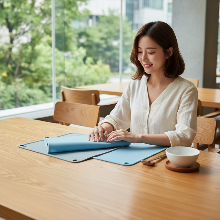 주방 방수 실리콘 식탁 오염 방지 세척 가능한 식당 테이블 커버 패드