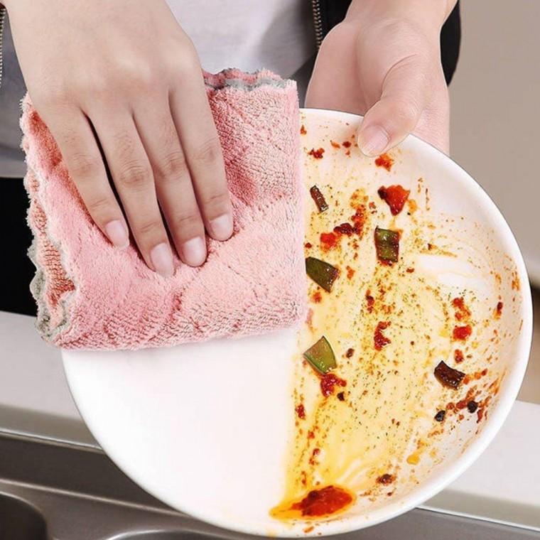 벨벳 행주 10장(25xcm) 극세사 주방 식당 걸레 기름 물먹는 빨아쓰는 타올