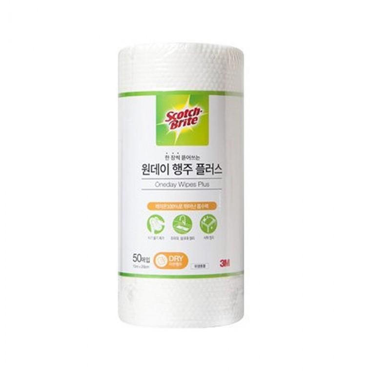 원데이 행주 플러스 50매X1Roll 1회용 키친타올 기름 물기제거 주방용품