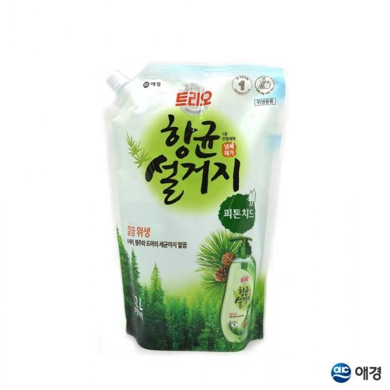 트리오 리필세제 주방세제 1.2L 리필 피톤치드 다용도 설거지용품