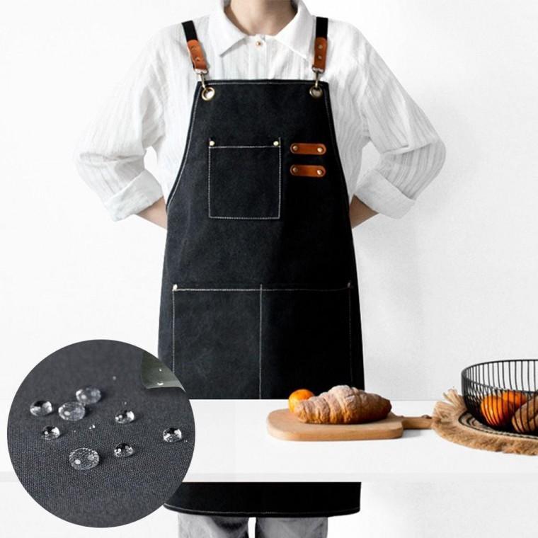 카페 주방 앞치마 보육교사 바리스타 방수 허리 커버