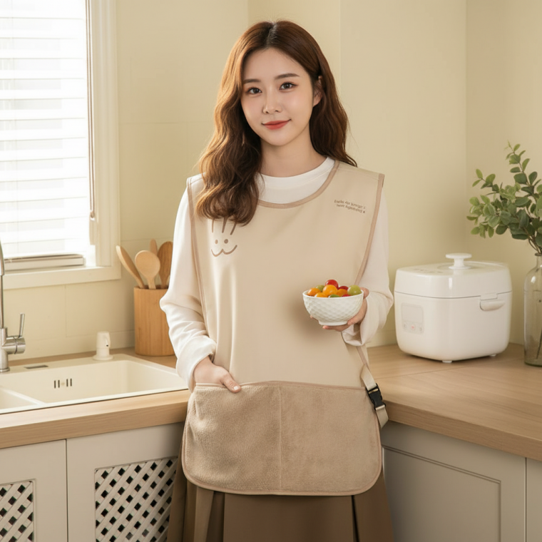 주방 조리용 방수 앞치마 어린이집 보육교사 작업용 조끼형 식당 카페 유니폼