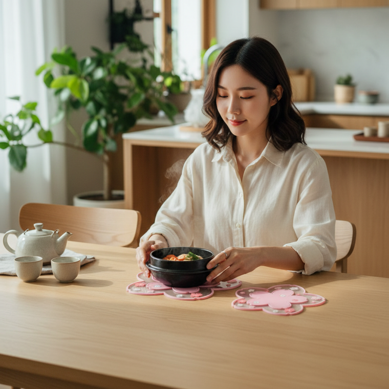 대형 실리콘 냄비받침 뚝배기 받침대 열차단 주방용품 미끄럼방지 조리도구