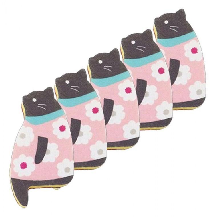앉아있는 고양이 데일리 주방 5P 집들이 선물 설거지 청소 다용도 스펀지