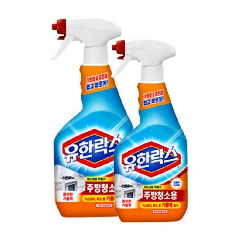유한 락스 주방 청소용 2P 곰팡이 제거제 욕실 세제 기름때 찌든때 렌지 후드 오븐