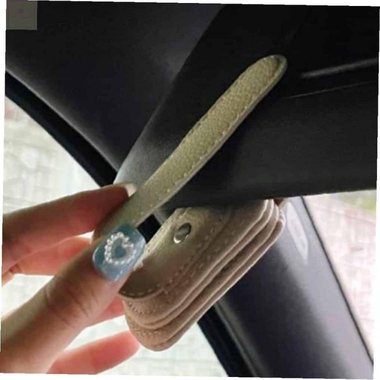 차량용 선글라스 거치대 베이지 자동차카드홀더 차량용선글라스거치대 차량용안경클립