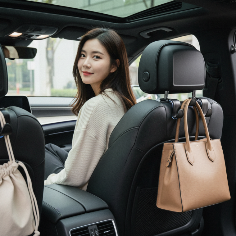 자동차 뒷좌석 헤드레스트 차량용 가방걸이 다용도 후크 정리대 거치대