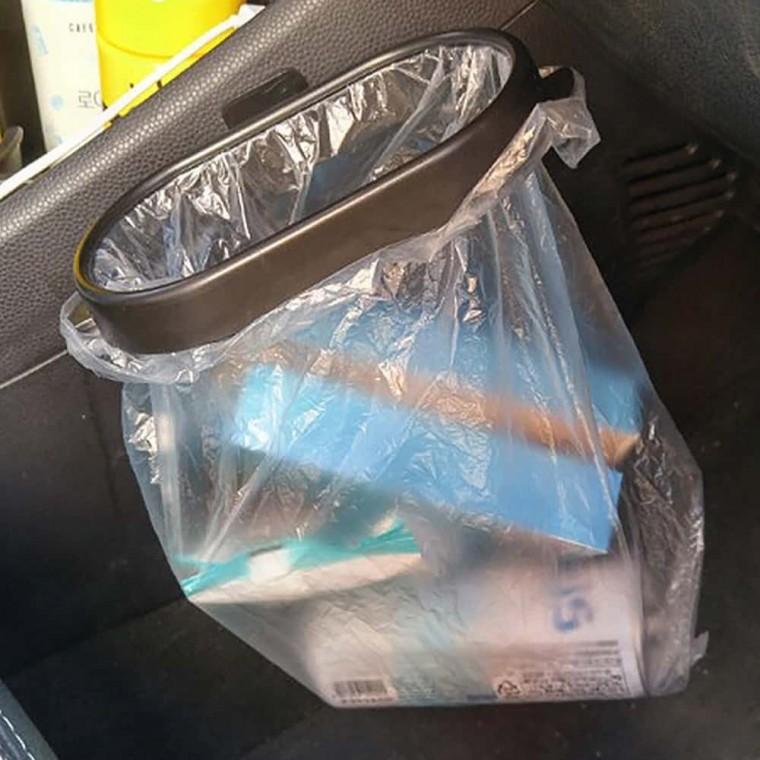 자동차포켓 휴지통 차량용 부착식 걸이