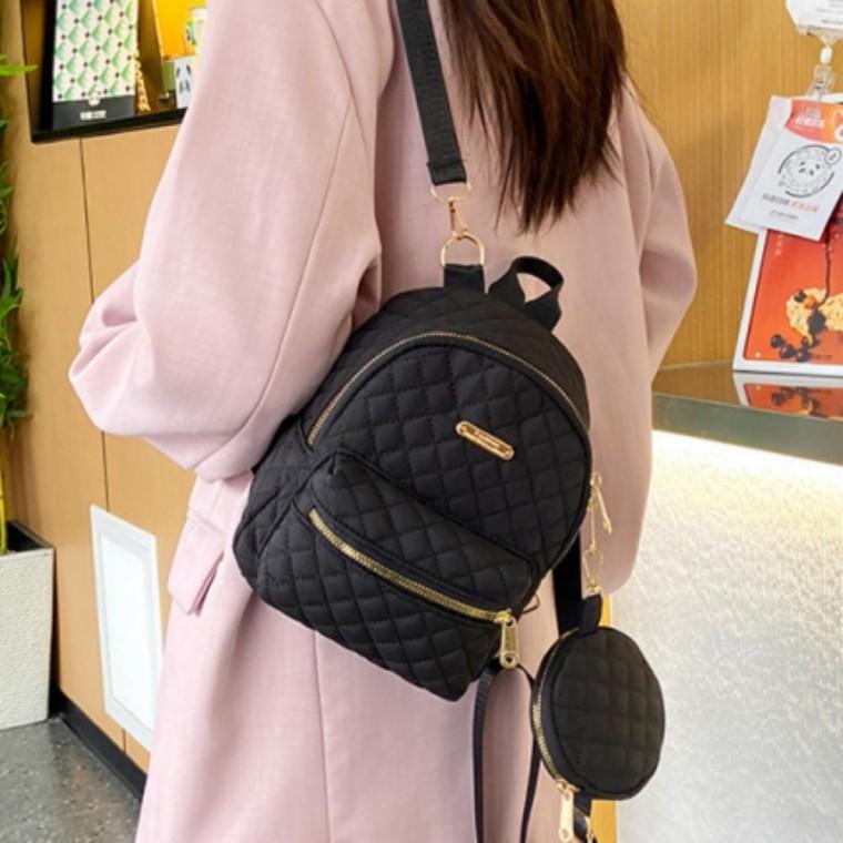 여성 누빔 미니 백팩 여행용 고급 가벼운 학생 가방