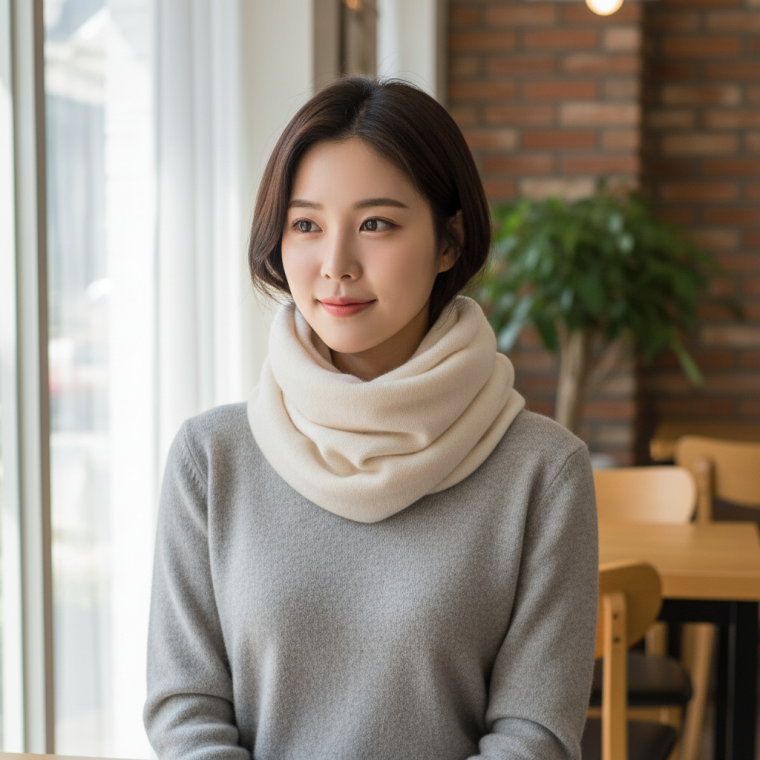 여자 겨울 니트 목도리 커플 머플러 데일리 방한 스카프 여행용 아이템