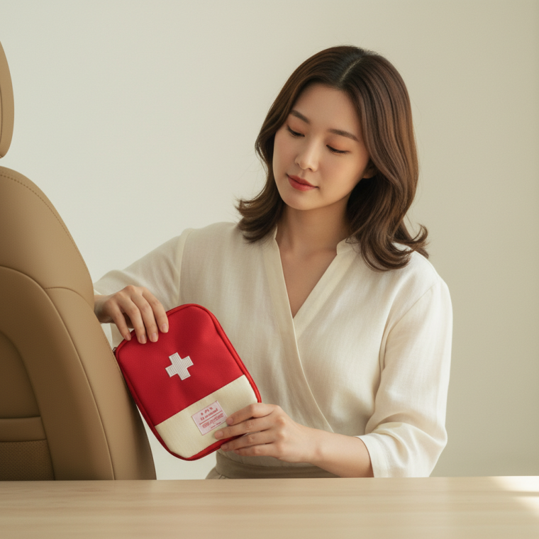 여행용 옷가방 지퍼 휴대용 파우치 구급약품