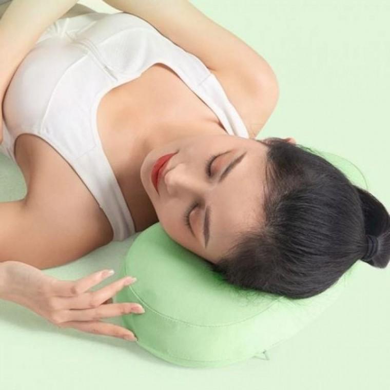 경추베개 메모리폼 휴대용 경추배개 (그린) 메모리폼베개 배게 여행용베개
